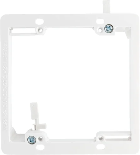 Vista 9 de Caja de soporte de montaje de bajo voltaje de 1 cuadrilla, placa de pared multiusos para paneles de yeso (1 paquete, blanco)