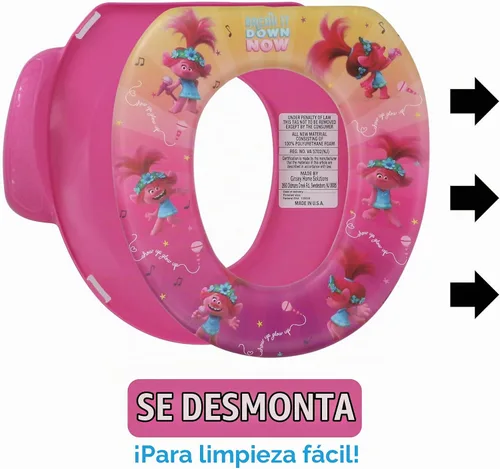 Vista 5 de NBC Universal Trolls - Asiento suave para orinal