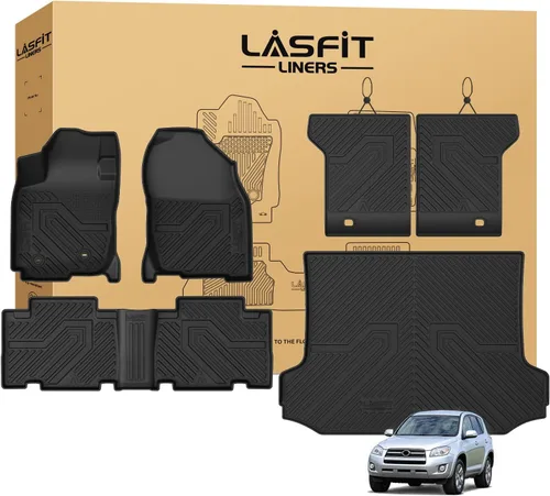 Vista 33 de LASFIT Alfombrillas de piso para Toyota Tacoma 2008-2011 Cabina de Acceso Transmisión Automática, Forro de Piso de Ajuste Personalizado para Todo