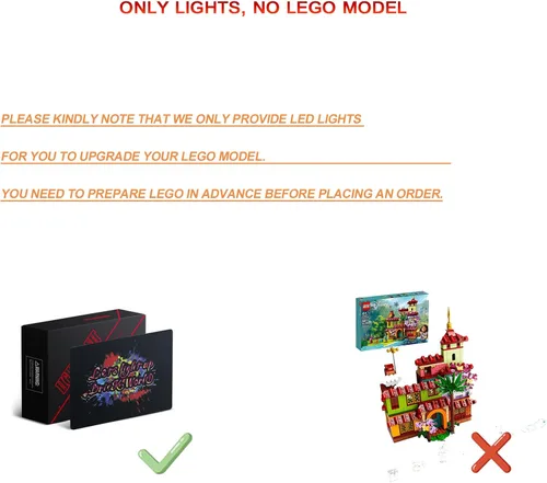 Vista 2 de Kit de luz LED solamente, compatible con Lego Encanto Madrigal House 43202 – Kit de luz solamente, no viene