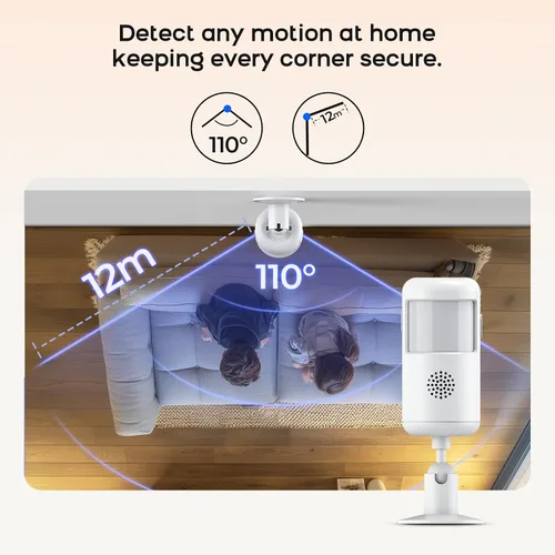 Vista 5 de PGST Sistema de alarma para el hogar, sistema de alarma para seguridad en el hogar, control remoto inalámbrico WiFi, aplicación de alerta, sensor