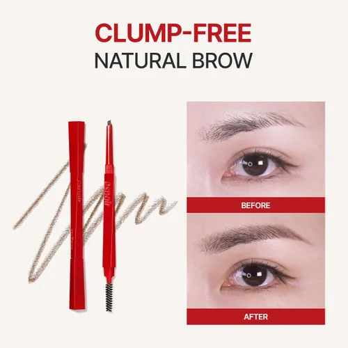 Vista 5 de Espoir El Lápiz de Cejas Balance #6 Gris Claro Lápiz de Cejas Rápido y Fácil de Dibujar sin Apelmacarse con Forma Triangular Estrecha Una #6