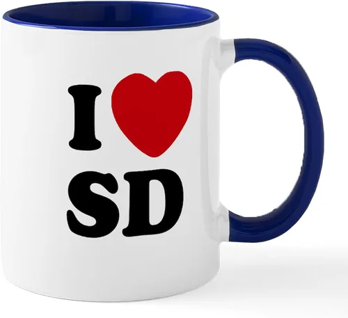 Vista 33 de CafePress I Love San Diego - Taza de café de cerámica (11.0 fl oz)