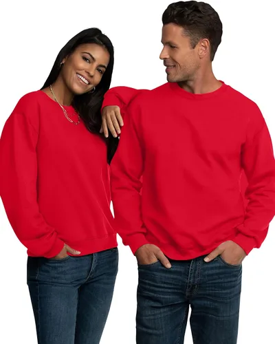 Vista 2 de Fruit of the Loom Men's Eversoft Fleece Sweatshirts, Moisture Wicking & Breathable, Crewneck Sweatshirt
