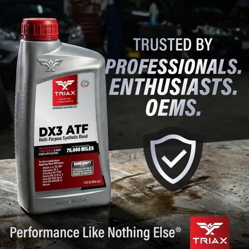 Vista 8 de TRIAX DX3 ATF - Compatible con la mayoría de aplicaciones GM Dexron III y Ford Mercon - Líquido para transmisión automática multiuso, optimizado