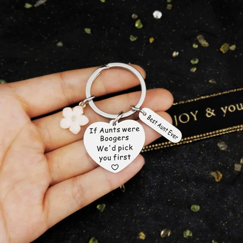 Vista 5 de Regalos de Navidad para mujeres y adultos, regalos de cumpleaños para mujeres de sobrina, sobrino, tías únicas, accesorios para llaves para el día