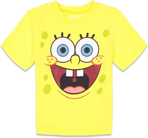 Vista 2 de Nickelodeon Bob Esponja Squarepants - Conjunto de camiseta y pantalones cortos de malla para niños