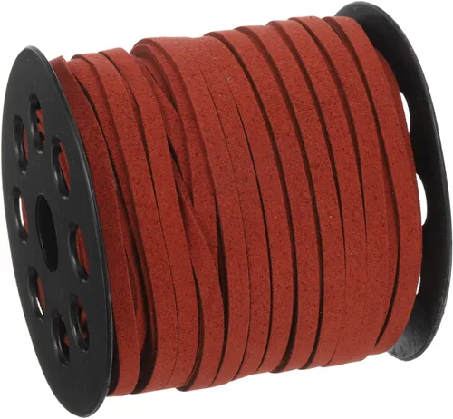 Vista 12 de uxcell Cordón de gamuza, 49.21 yardas, 0.197 in, cuerda plana de hilo de cuero para bolso, bolso, cordones de zapatos, manualidades, fabricación