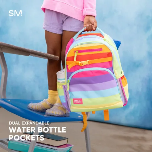 Vista 10 de Simple Modern Mochila para niños y niñas escolares, Disney Arcoiris princesa, 18 L