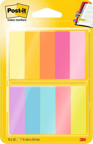 Vista 3 de Post-It 686-PLOY - Fichas para archivar fuertes, color rosa, verde, naranja, amarillo, 2.008 x 1.496 in (6 de cada color)