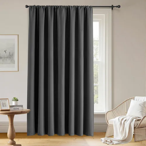 Vista 34 de Cortinas opacas para sala de estar, cortinas 100% opacas de 90 pulgadas de largo, juego de 2 paneles de 2 paneles, con aislamiento térmico, pestaña