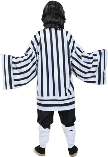Vista 2 de Iguro - Disfraz de cosplay para adultos, kimono, bata, uniforme de Halloween, conjunto completo con peluca