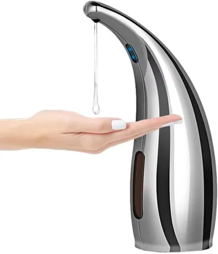Vista 10 de Dispensador de jabón, ajustable de 4 niveles sin contacto para encimera de baño, cocina, dispensador automático de jabón con sensor de movimiento