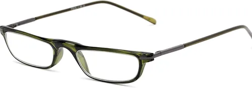 Vista 7 de The Posh Reader - Lentes de lectura, marco rectangular de metal con bisagra de resorte para hombres y mujeres + 1.00 color negro