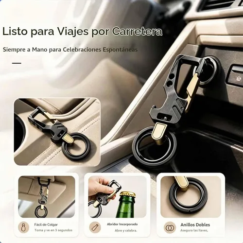 Vista 6 de Liangery - Llavero resistente con abridor de botellas y liberación rápida
