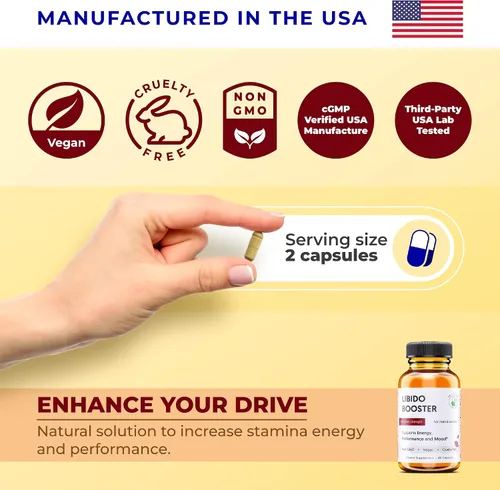 Vista 3 de Energy Pills - Raíz de maca orgánica, potenciador con ginseng rojo coreano y L-teanina, mejora de impulso para hombres y mujeres, suplemento vegano