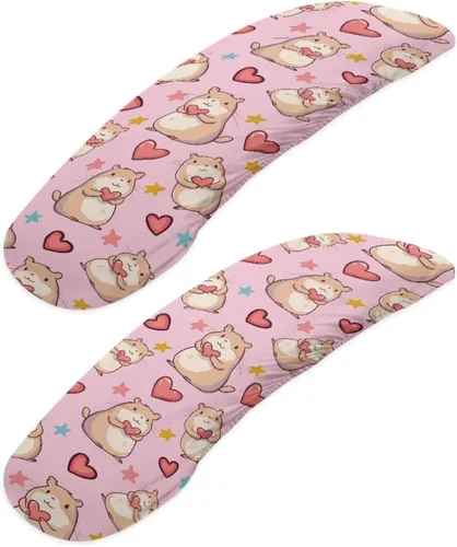 Vista 39 de Fundas para reposabrazos de silla de escritorio con estampado de estrellas de gato, 2 fundas elásticas para reposabrazos de silla de oficina, a