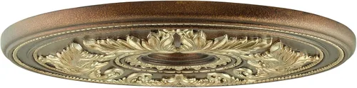 Vista 4 de Livex Lighting 8210-64 Medallón de techo en bronce palacial con detalles dorados