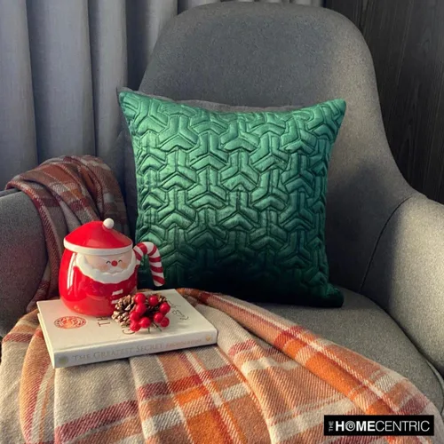 Vista 3 de The HomeCentric Funda de almohada con cremallera, fundas decorativas de color verde esmeralda de 12 x 12 pulgadas, fundas de almohada acolchadas