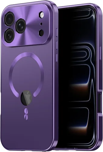 Vista 11 de Funda magnética de cuerpo completo con borde de metal, protección militar contra caídas para iPhone 12, compatible con MagSafe, protector