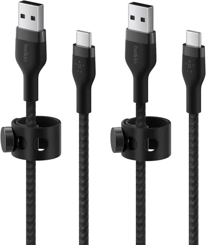 Vista 9 de Belkin BoostCharge Pro Flex Cable trenzado USB-C a USB-A (1M/3.3FT) Certificado USB-IF, cable de carga rápida para iPhone 17, iPhone 17 Pro, iPad