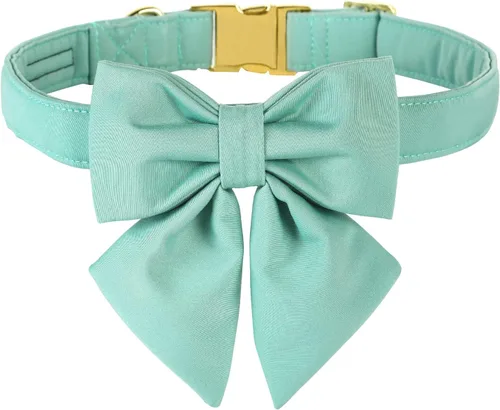 Vista 55 de Collar de perro a cuadros de búfalo amarillo otoñal con pajarita elegante Otoño-Lazo-Cuadros Amarillo