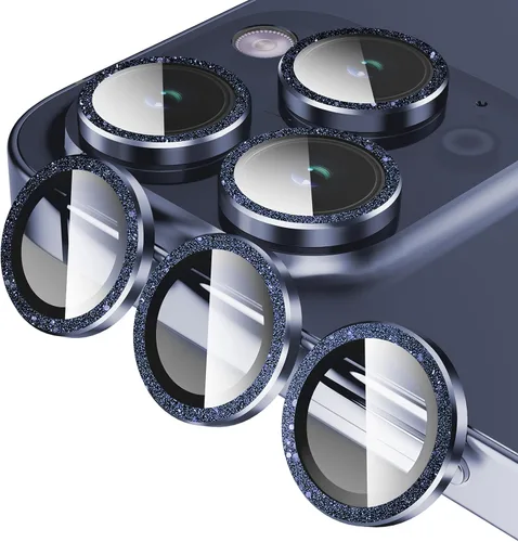 Vista 16 de Jeluse Paquete de 2 protectores de lente de cámara para iPhone 16 Pro Max/iPhone 16 Pro/iPhone 15 Pro Max/iPhone 15 Pro/iPhone 14 Pro Max/iPhone 14