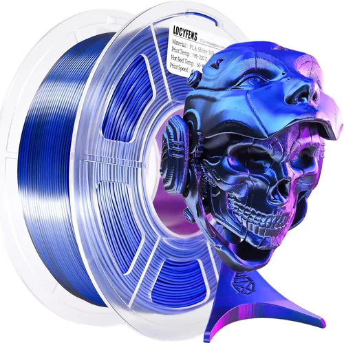 Vista 25 de Filamento para Impresora 3D PLA, Filamento PLA Arcoíris 1.75mm +/-0.02mm, Filamento PLA de Seda de Doble Color, Paquete de Filamento 3D Coextruido 2