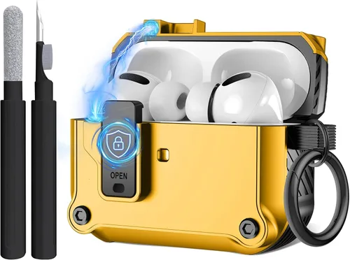 Vista 22 de Maxjoy Funda para AirPods Pro 3 (2025), funda protectora rígida compatible con Airpods Pro de 3ª generación con kit de limpiador de llavero