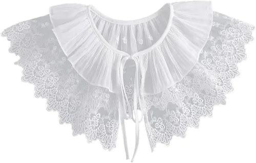 Vista 5 de Collar falso, mini cuello de dickey desmontable, mini capa, gargantilla para mujeres y niñas