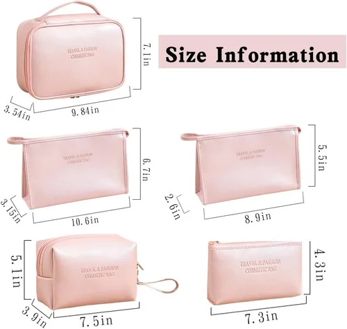 Vista 3 de Bolsa de cosméticos, Rosado, Moda