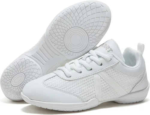 Vista 6 de TWDKCHER Zapatos de animación blancos para niñas y mujeres, zapatos de animación para jóvenes, niñas, zapatos de competición, equipo de baile