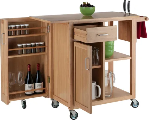 Vista 7 de Winsome 89443 Douglas Cart Kitchen, Natural 42.52x18.98x35.35