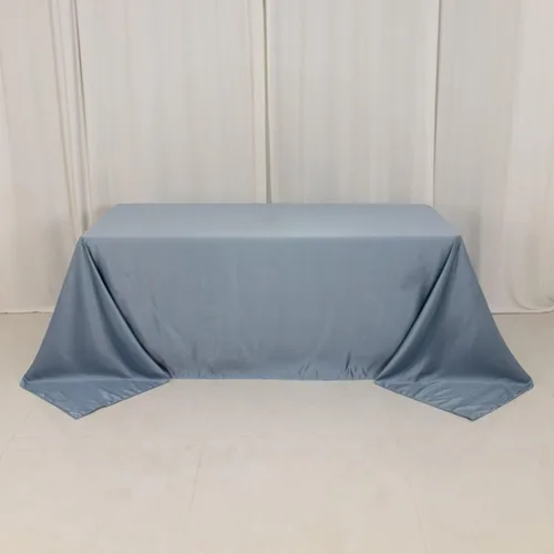Vista 51 de Efavormart - Mantel rectangular de satén sin costuras, color azul polvoriento, 60 x 126 pulgadas Azul empolvado