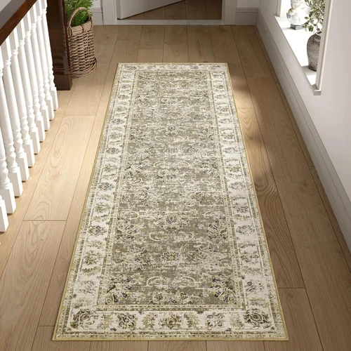 Vista 183 de jinchan Fiora - Alfombra lavable de área pequeña, alfombra de entrada floral de medio círculo de 2 x 3, tapete de media luna de pelo bajo, suave