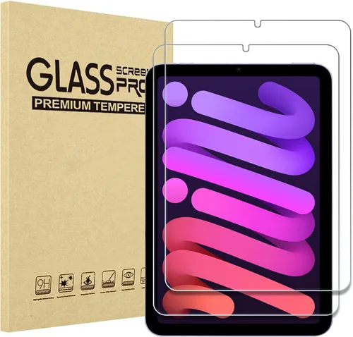 Vista 8 de ProCase Paquete de 1 protector de pantalla para iPad Mini 7 (A17 Pro) 2024 y iPad Mini 6 2021 de 8.3 pulgadas, protector de película de vidrio