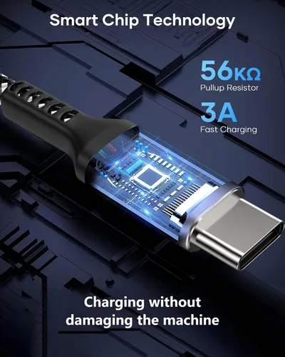 Vista 2 de Cable USB C de 20 pies, cable de carga rápida USB A a USB C 3A, cable de carga tipo C extralargo compatible con iPhone 15/15 Plus/15 Pro/15 Pro Max