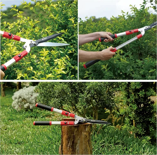 Vista 6 de Eden 39022 Tijeras extensibles para setos con hoja ondulada