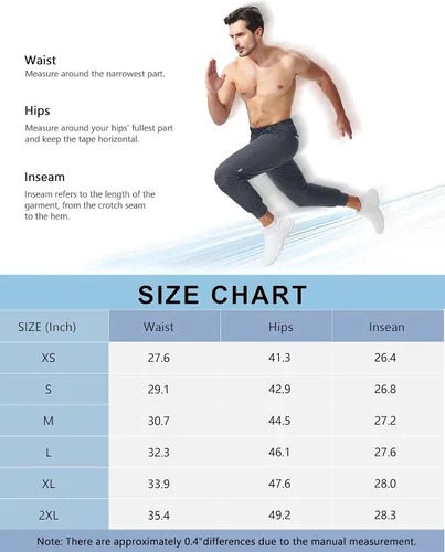 Vista 7 de Men's Lightweight Hiking Pants Breathable Quick Dry Fit Camping Fishing Running Athletic Active Jogger Pants