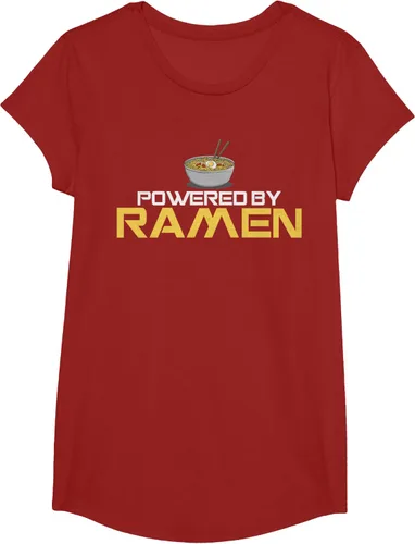Vista 79 de Camiseta de fideos de anime japoneses Powered By Ramen, Negro, S