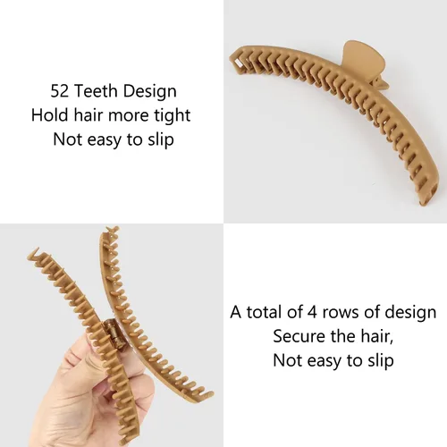 Vista 4 de Hold Everything Pinzas para el cabello perfectas para cabello grueso y fino, lacio, ondulado y rizado, clip fuerte antideslizante, 7