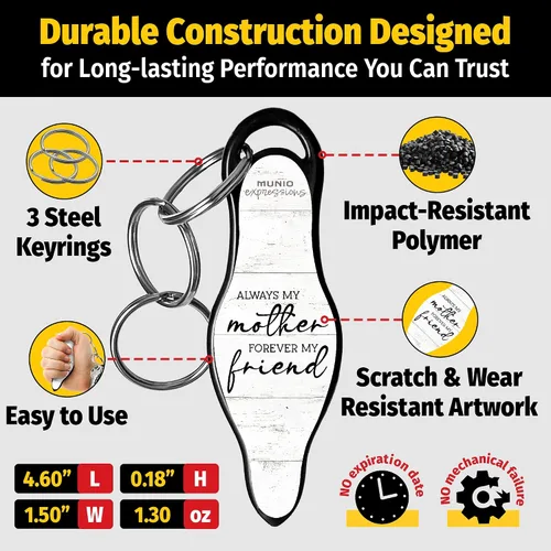 Vista 3 de MUNIO Self Defense Keychain - Personal Safety Tool for Men, Women & Kids Siempre mi madre