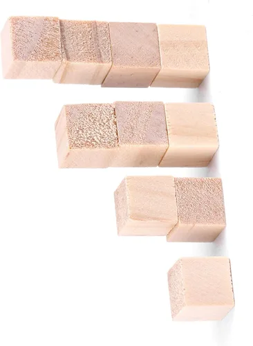 Vista 2 de Karlak Square Wood Cubes, Smooth Natural Craft Blocks (25mm (10 Pieces))