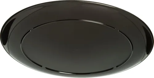 Vista 4 de Carlisle FoodService Products Epicure - Plato redondo de plástico, 18 pulgadas, grano de madera oscuro