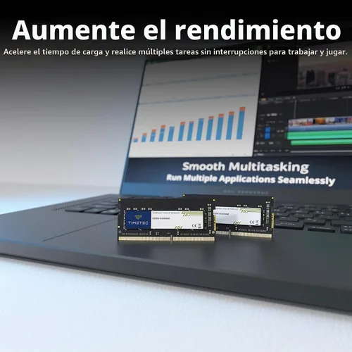 Vista 4 de Timetec Premium 8GB DDR4 2400MHz (DDR4-2400) PC4-19200 (PC4-2400T) sin ECC sin búfer 1.2V CL17 1Rx8 de rango único 260 pines SODIMM, módulo