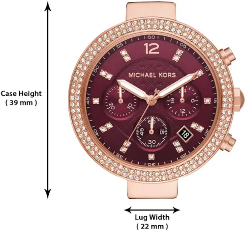 Vista 8 de Michael Kors - Reloj Parker de acero inoxidable con detalles de diamantes