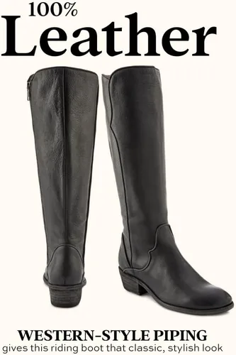 Vista 11 de Frye Carson - Botas altas para mujer hechas de cuero anticuado con ribetes de estilo occidental, cierre de cremallera interior y tacón bajo, altura