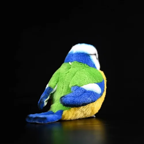 Vista 6 de Tiny Heart Juguete de peluche de pájaro de teta azul de simulación, realista, 5.51 pulgadas, suave y lindo para niños y niñas, regalos