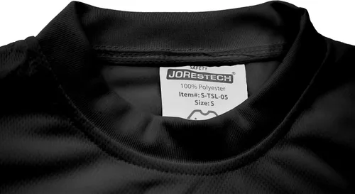 Vista 4 de JORESTECH Camiseta de trabajo de manga corta naranja o amarilla de alta visibilidad con bolsillo en el pecho, tela que absorbe la humedad