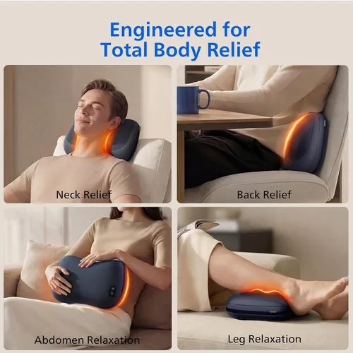 Vista 6 de PHILIPS Back Massager with Heat, Deep Tissue Massage Pillow for Relaxation